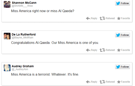 miss america terrorist tweets